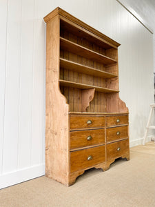 A 19th Century English Pine Bookcase Cupboard or Hutch