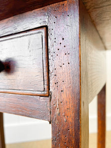 A Very Good George III Oak Side Table or Nightstand