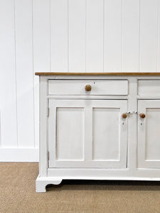 An Antique English Painted Sideboard