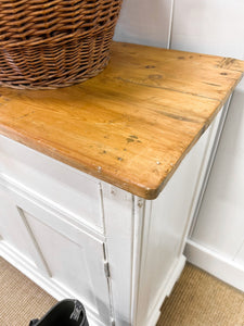 An Antique English Painted Sideboard