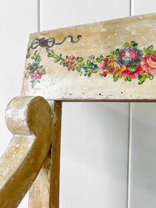 A Georgian English Painted Arm Chair Newly Upholstered c1800