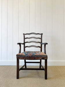 A Georgian English Mahogany Desk Chair