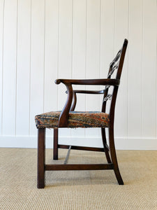 A Georgian English Mahogany Desk Chair