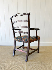 A Georgian English Mahogany Desk Chair