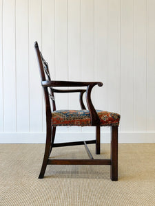 A Georgian English Mahogany Desk Chair