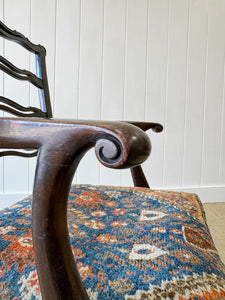 A Georgian English Mahogany Desk Chair