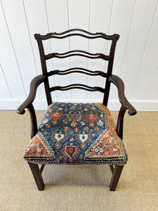 A Georgian English Mahogany Desk Chair