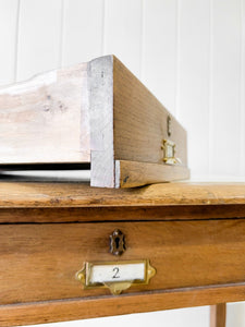 Antique English Oak Writing Desk c1900 with Numbered Drawers!