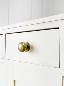 A 19th Century Painted Sideboard with Brass Knobs