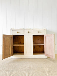 A 19th Century Painted Sideboard with Brass Knobs