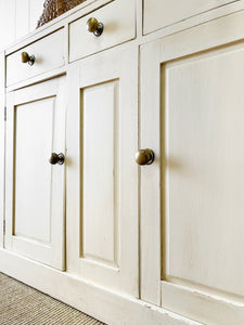 A 19th Century Painted Sideboard with Brass Knobs