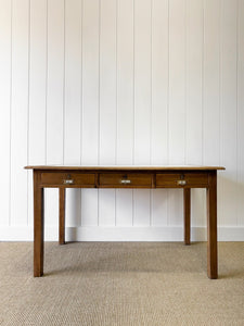 Antique English Oak Writing Desk c1900 with Numbered Drawers!