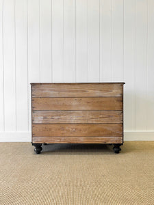 An Ebonized English Pine Chest of Drawers Dresser c1890