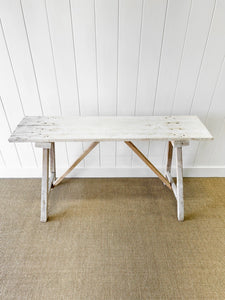 An Antique Bleached French Washboard Table c1890