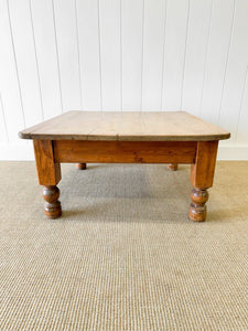 An Antique English Country Pine Coffee Table