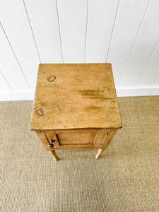 A Charming English Pine Nightstand c1890