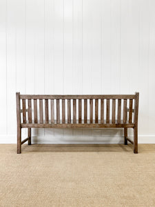 A Stylish English Teak Garden Bench