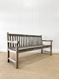 A Stylish English Teak Garden Bench