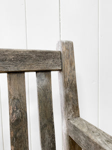 A Stylish English Teak Garden Bench