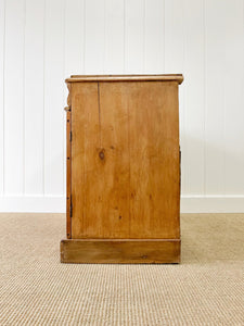 Antique English Pine Pedestal Desk or Sideboard c1890