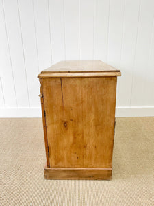 Antique English Pine Pedestal Desk or Sideboard c1890