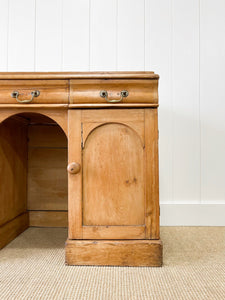 Antique English Pine Pedestal Desk or Sideboard c1890