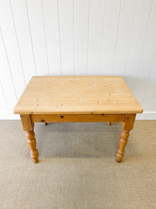 An English Country Pine Vintage 4' Dining Table