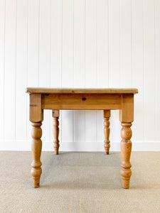 An English Country Pine Vintage 4' Dining Table