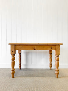 An English Country Pine Vintage 4' Dining Table