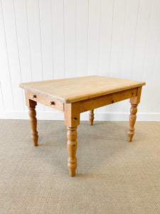 An English Country Pine Vintage 4' Dining Table