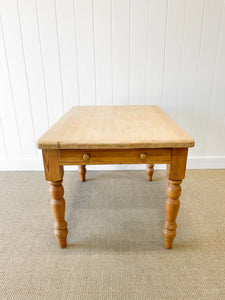 An English Country Pine Vintage 4' Dining Table