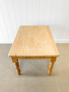 An English Country Pine Vintage 4' Dining Table