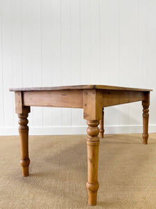 English Country Waxed Pine 6ft Dining Table