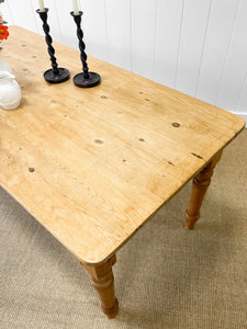 English Country Waxed Pine 6ft Dining Table