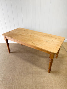 English Country Waxed Pine 6ft Dining Table