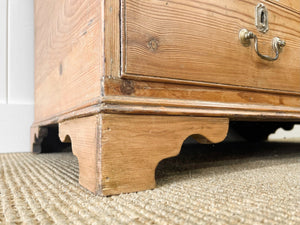 An English Pine Mule Chest Trunk or Blanket Box c1850