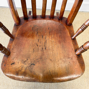 A Victorian Beech Farmhouse Rocking Chair