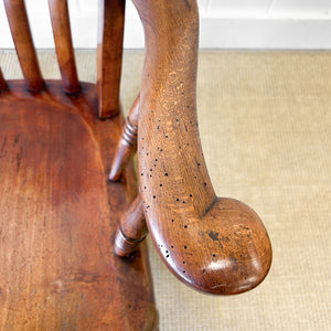 A Victorian Beech Farmhouse Rocking Chair