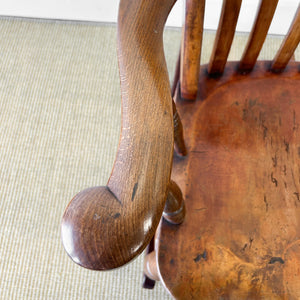 A Victorian Beech Farmhouse Rocking Chair