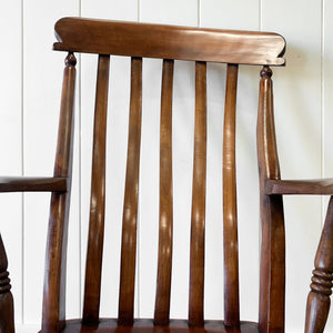 A Victorian Beech Farmhouse Rocking Chair