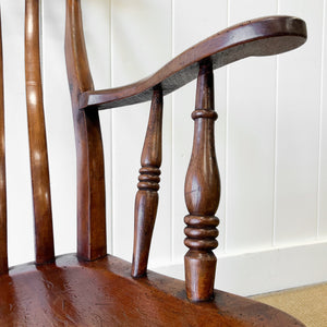 A Victorian Beech Farmhouse Rocking Chair