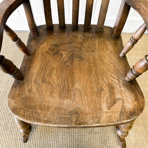 A Victorian Elm & Beech Farmhouse Rocking Chair