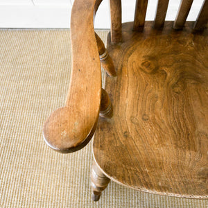 A Victorian Elm & Beech Farmhouse Rocking Chair