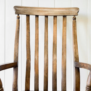 A Victorian Elm & Beech Farmhouse Rocking Chair