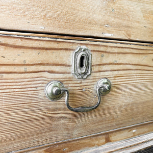 An English Pine Mule Chest Trunk or Blanket Box c1850