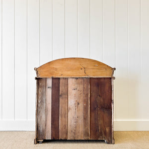 An Antique English Pine Chest of Drawers Dresser with Gallery c1890