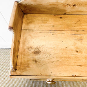 An Antique English Pine Chest of Drawers Dresser with Gallery c1890