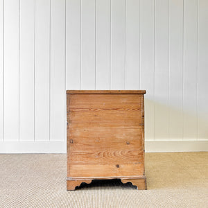 An English Pine Mule Chest Trunk or Blanket Box c1850