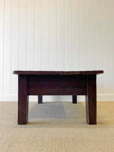 Antique English Country Pine Coffee Table c1890