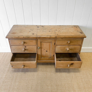 An English Country 6 Drawer Pine Buffet or Sideboard